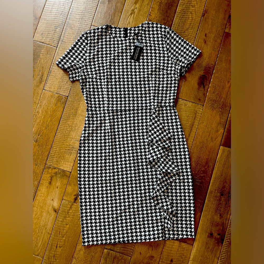 Houndstooth Black & White Dress